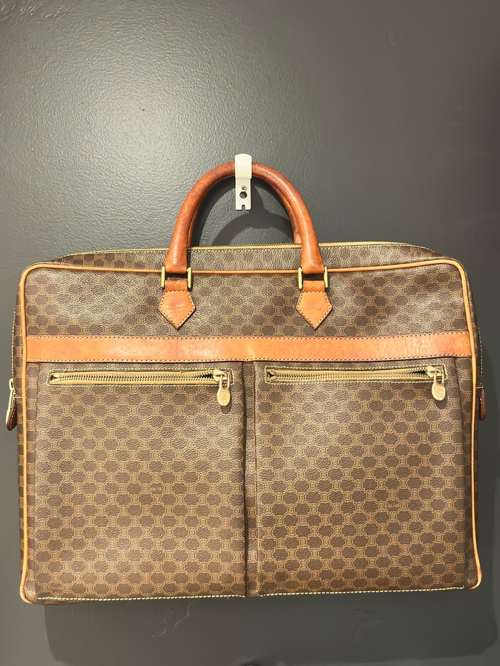 Rare Vintage CELINE Macadam Briefcase |Document tote | Pre Loved Luxury - Picture 3 of 15